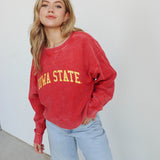 Corded Boxy Pullover Iowa State Cyclones in Crimson