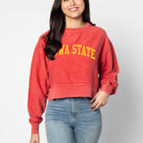 Corded Boxy Pullover Iowa State Cyclones in Crimson