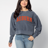 Corded Boxy Pullover Auburn Tigers in Navy