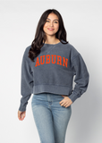 Corded Boxy Pullover Auburn Tigers in Navy