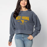 West Virginia Mountaineers Junior Corded Boxy Pullover