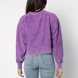Corded Boxy Pullover Clemson Tigers in Purple