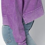 Corded Boxy Pullover Clemson Tigers in Purple