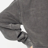 Corded Boxy Pullover Iowa Hawkeyes in Charcoal