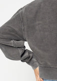 Corded Boxy Pullover Purdue Boilermakers in Charcoal