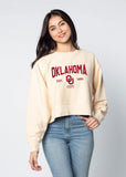 Oklahoma Sooners Junior Corded Boxy Pullover