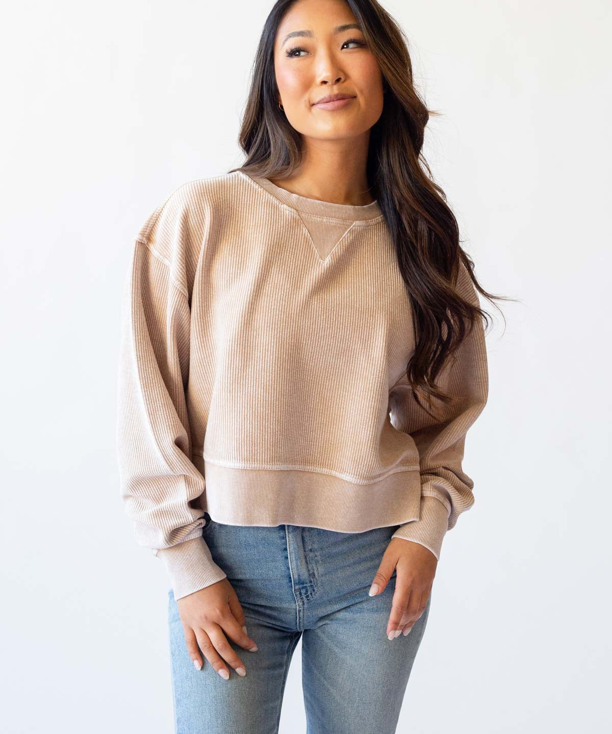 Corded Boxy Pullover