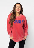 Burnout Campus Pullover Kansas Jayhawks in Cardinal