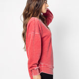 Burnout Campus Pullover Kansas Jayhawks in Cardinal