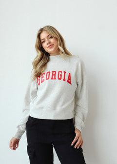 Hailey Sweatshirt Georgia Bulldogs in Ash Grey