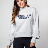 Hailey Sweatshirt Michigan Wolverines in Ash Grey
