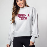 Hailey Sweatshirt Virginia Tech Hokies in Ash Grey