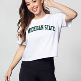 Short 'N Sweet Tee Michigan State Spartans in White