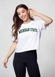 Short 'N Sweet Tee Michigan State Spartans in White