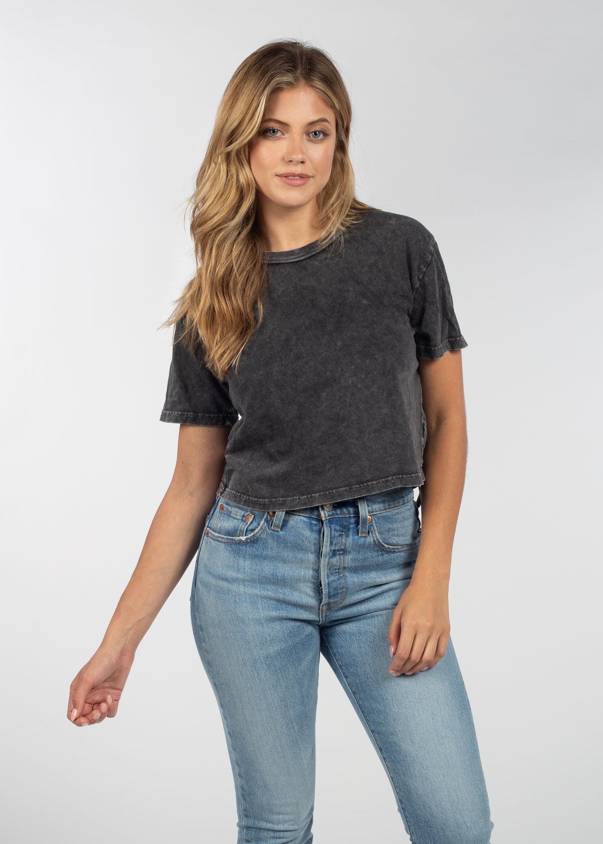 Chicka-D Women's NCAA Short 'N Sweet Tee - Cropped Short Sleeve, Mineral Wash, Officially Licensed