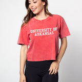 Short 'N Sweet Tee Arkansas Razorbacks in Cardinal