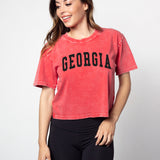Short 'N Sweet Tee Georgia Bulldogs in Cardinal