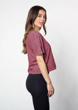 Short 'N Sweet Tee Mississippi State Bulldogs in Merlot