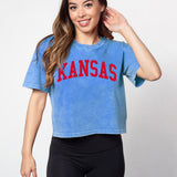 Short 'N Sweet Tee Kansas Jayhawks in Cobalt