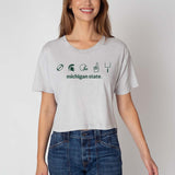 Michigan State Spartans Women’s Cropped Tee