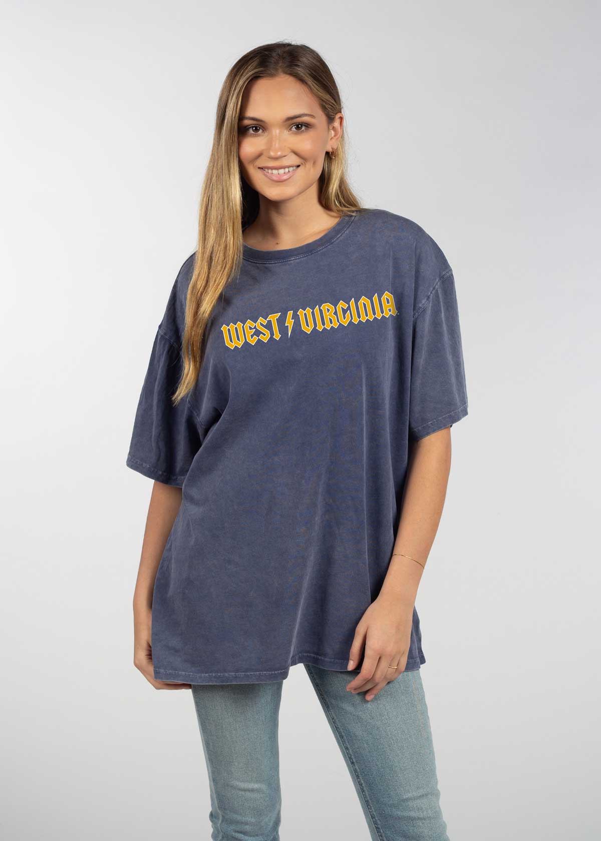 West Virginia Mountaineers oversized womens Band Tee