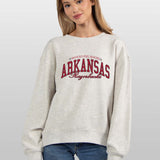 Arkansas Razorbacks grey women's sweatshirt 