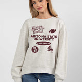 Arizona State Sun Devils oversized womens Old School Crew sweatshirt