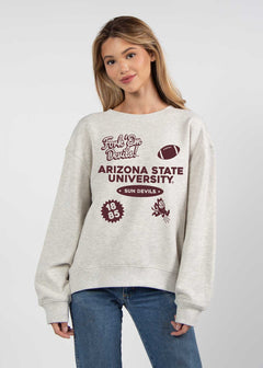 Arizona State Sun Devils oversized womens Old School Crew sweatshirt