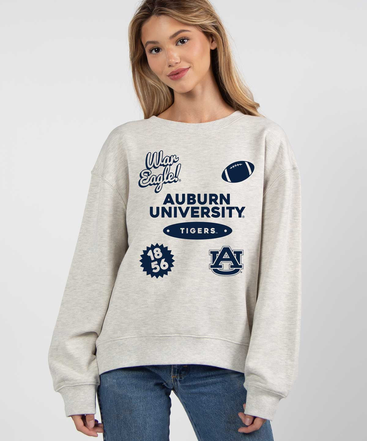 Auburn Tigers oversized womens Old School Crew sweatshirt