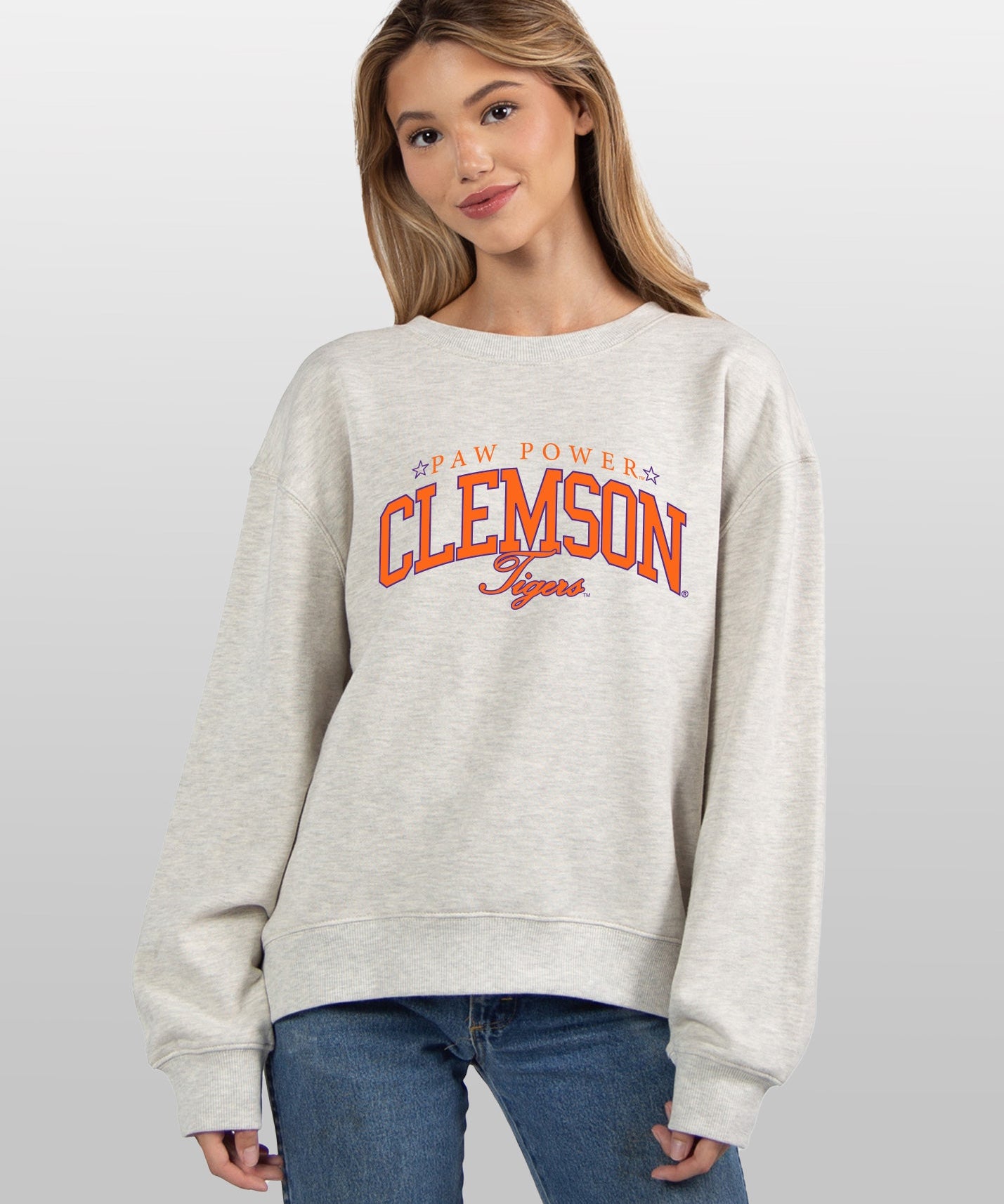 Clemson Tigers grey women’s sweatshirt