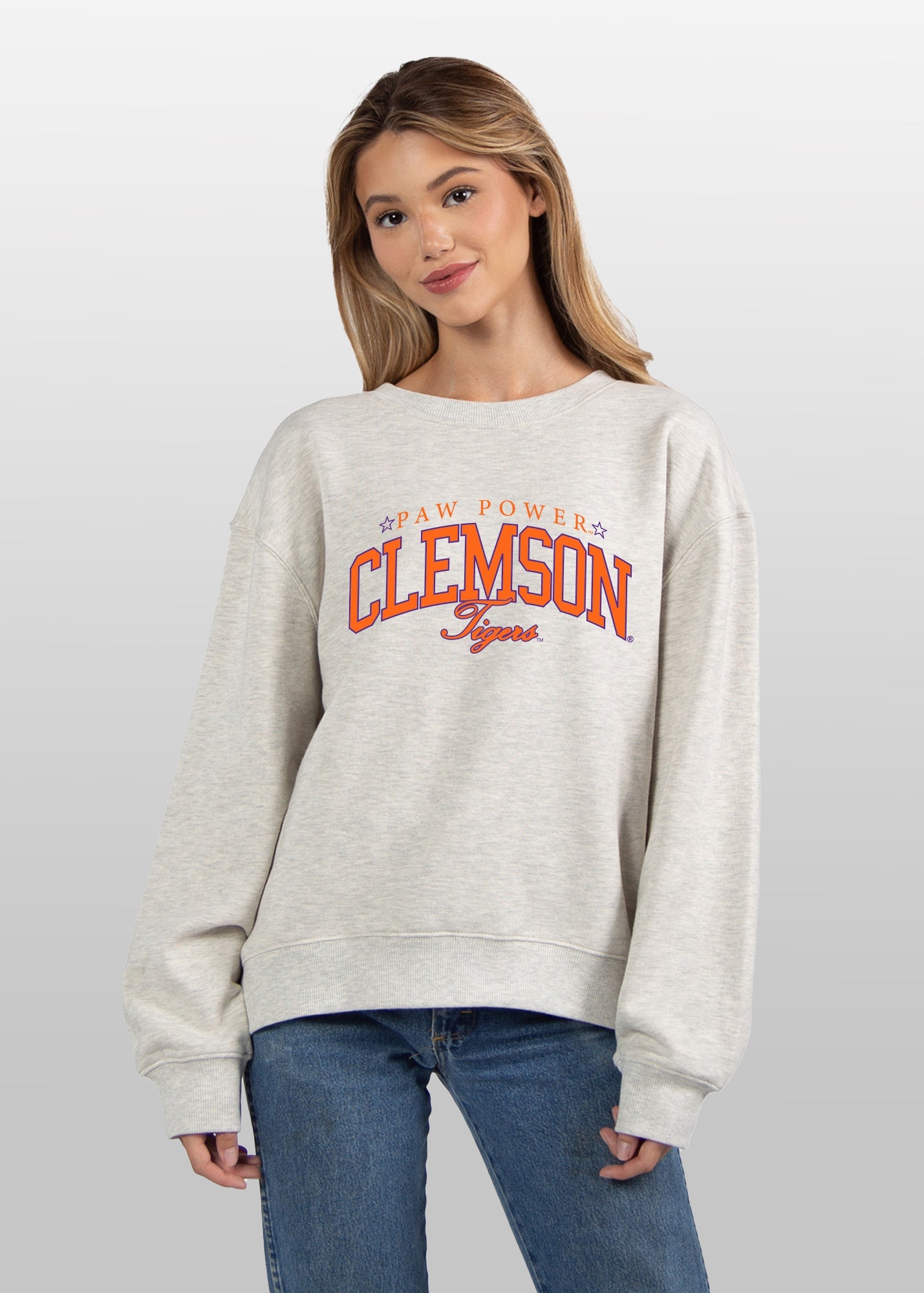 Clemson Tigers grey women’s sweatshirt