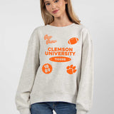 Clemson Tigers oversized womens Old School Crew sweatshirt
