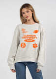 Clemson Tigers oversized womens Old School Crew sweatshirt