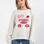Georgia Bulldogs oversized womens Old School Crew sweatshirt