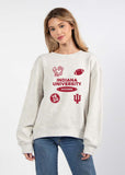 Indiana Hoosiers oversized womens Old School Crew sweatshirt