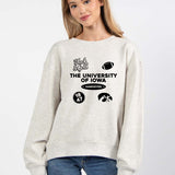 Iowa Hawkeyes oversized womens Old School Crew sweatshirt