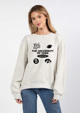Iowa Hawkeyes oversized womens Old School Crew sweatshirt