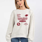 Iowa State Cyclones oversized womens Old School Crew sweatshirt