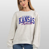 Kansas Jayhawks grey women’s sweatshirt