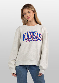 Kansas Jayhawks grey women’s sweatshirt