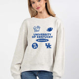 Kentucky Wildcats oversized womens Old School Crew sweatshirt