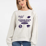 Kansas State Wildcats oversized womens Old School Crew sweatshirt