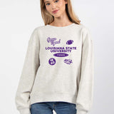 LSU Tigers oversized womens Old School Crew sweatshirt