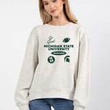 Michigan State Spartans oversized womens Old School Crew sweatshirt
