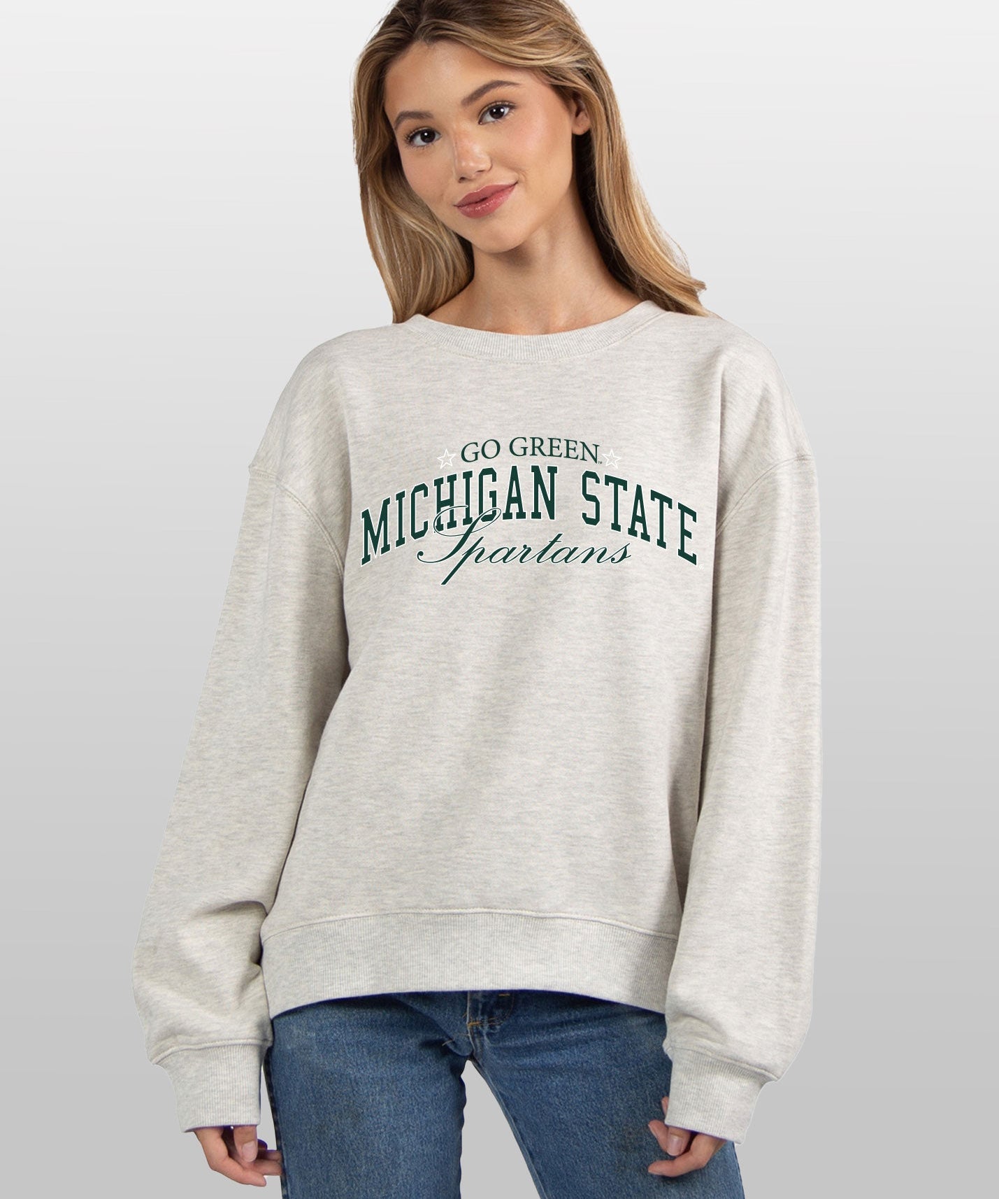 Michigan State Spartans grey women’s sweatshirt