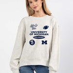 Michigan Wolverines oversized womens Old School Crew sweatshirt