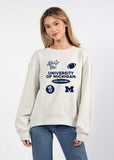 Michigan Wolverines oversized womens Old School Crew sweatshirt