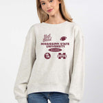Mississippi State Bulldogs oversized womens Old School Crew sweatshirt