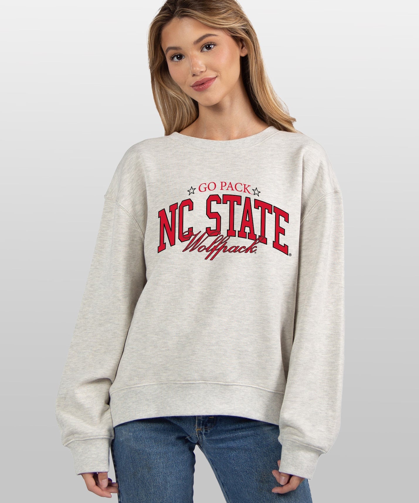 NC State Wolfpack grey women’s sweatshirt