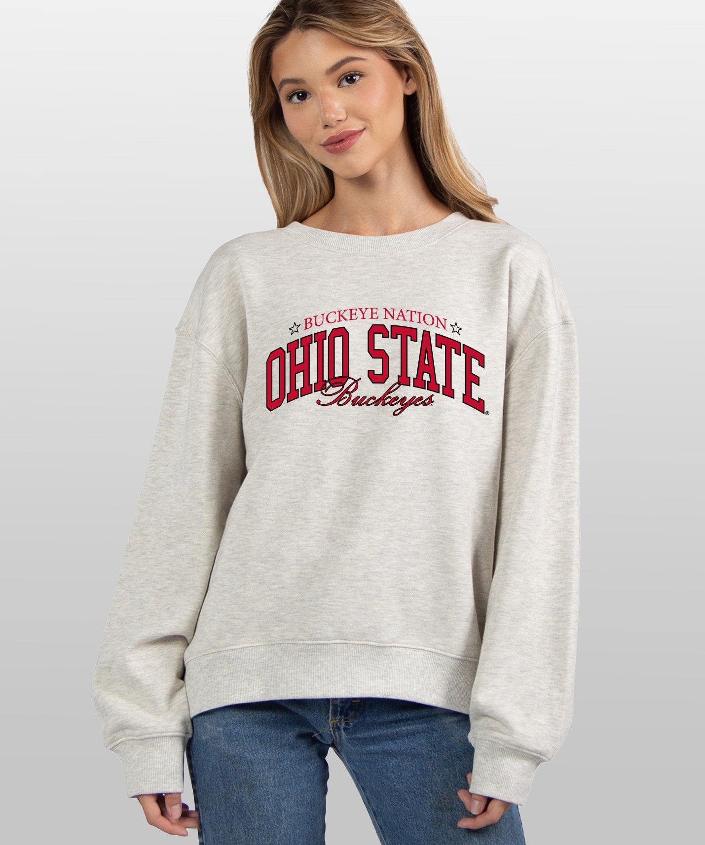 Ohio State Buckeyes grey women’s sweatshirt